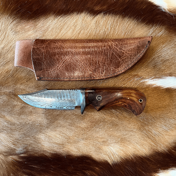 Charleston Fixed Blade Damascus Knife | Handcrafted by Country Roads Knife - Image 3