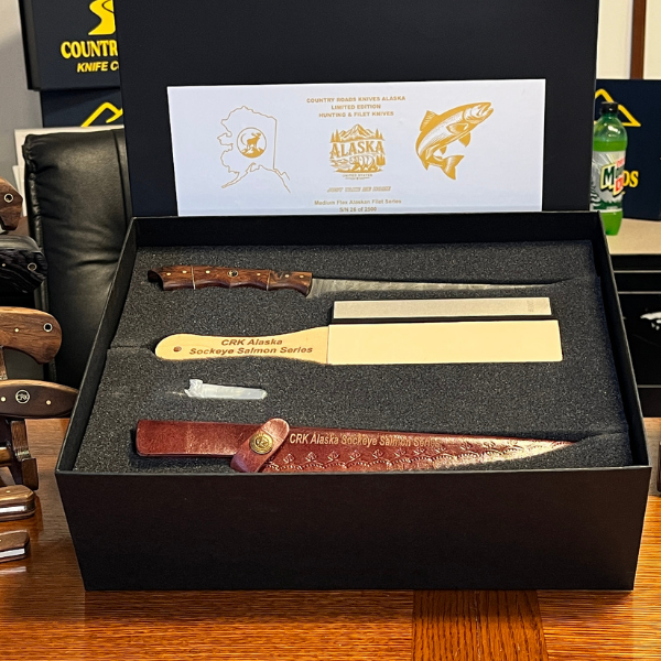 Alaskan Sockeye Salmon Medium Flex Fillet Knife | Handcrafted Fishing Knife by Country Roads Knife