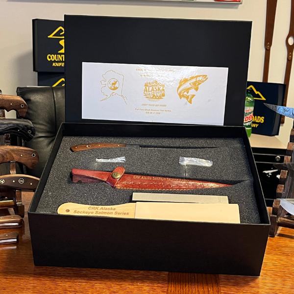 Alaskan Sockeye Salmon Full Flex Short Fillet Knife | Handcrafted Fishing Knife by Country Roads Knife